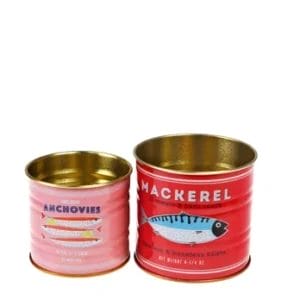Storage tins- Mackerel & Anchovies, mini