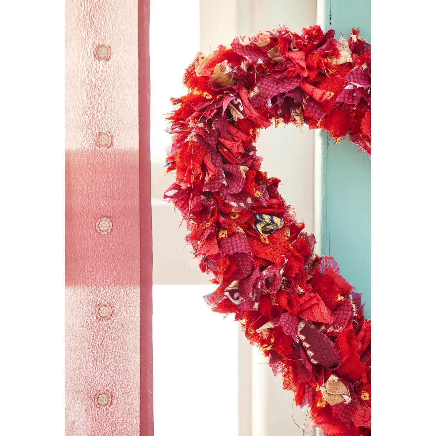 Recycled wreath, red heart - Image 2